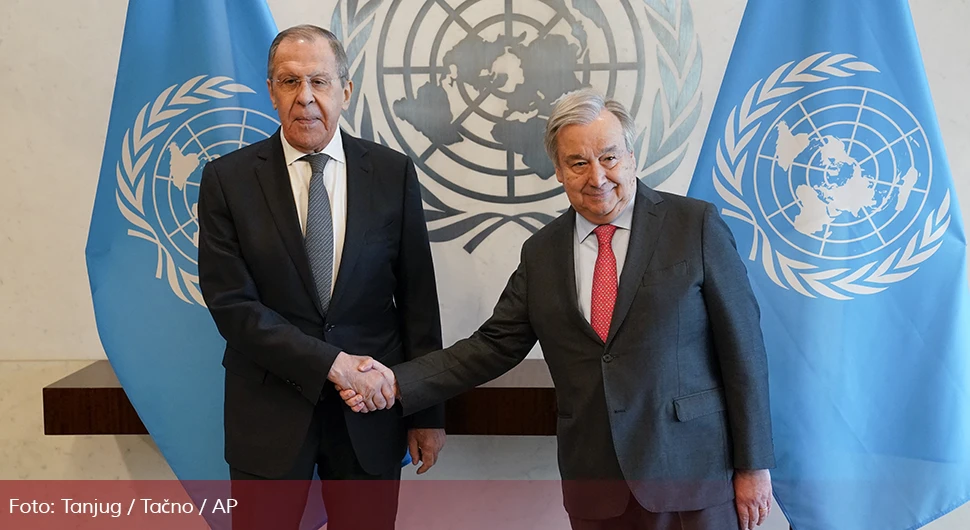 Lavrov i Guteres razgovarali o Ukrajini i realizaciji prehrambenog sporazuma