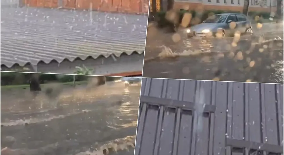 Haos stigao u Srbiju: Grad veličine oraha, potopljene ulice