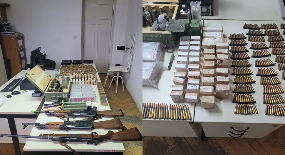 Oružje pronađeno u pretresima u Nevesinju: Dvije puške, 17 ručnih bombi, mine