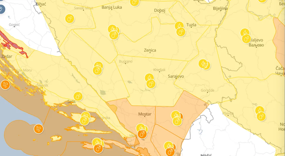 Padavine pale alarme u Srpskoj, najavljeni pljuskovi