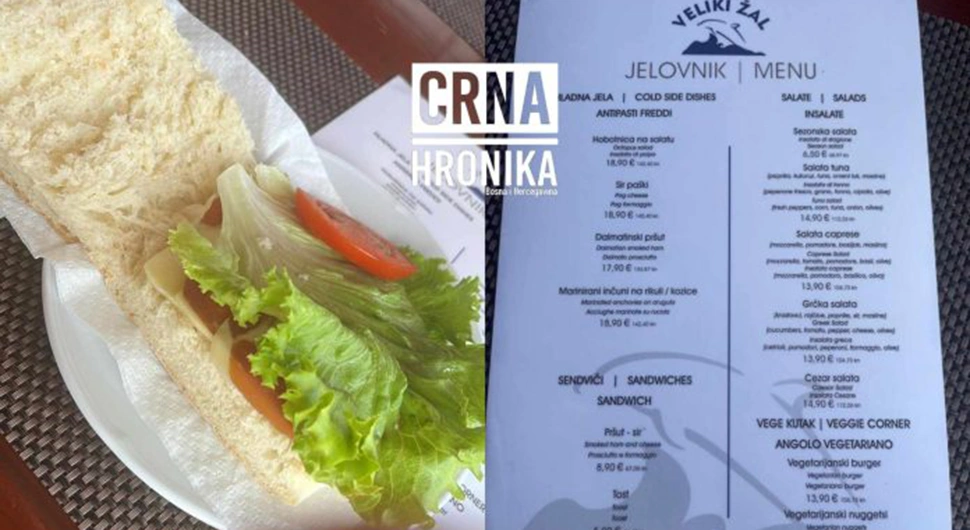 Pogledajte kako izgleda sendvič u Hrvatskoj koji košta 17,40 KM