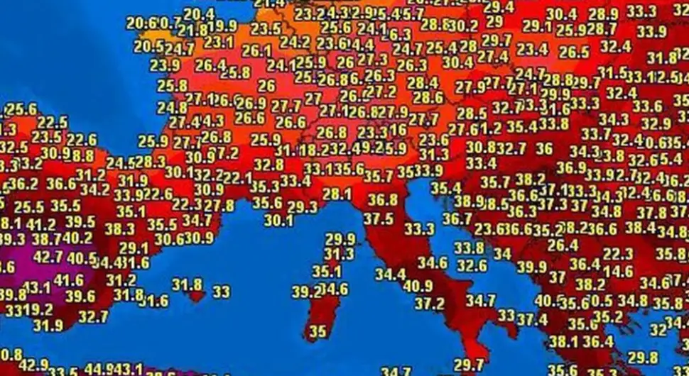 Evropa se crveni, očekuje se 48 stepeni, a ljudi su u opasnosti od ekstremnih vrućina