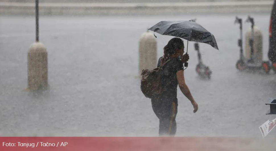Sutra crveni meteoalarm zbog jakog vjetra i obilne kiše