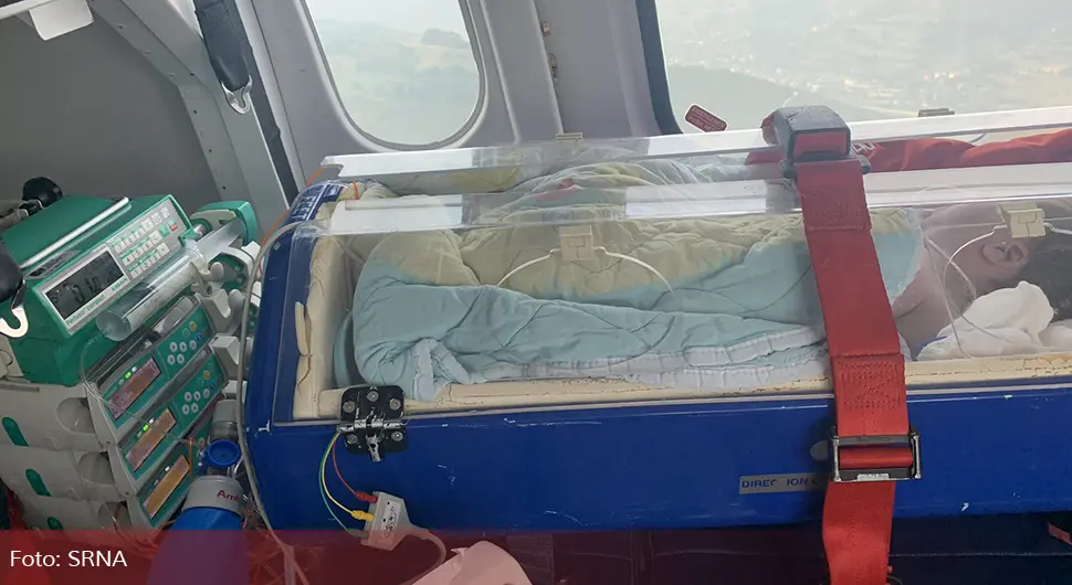 Helikopterski servis Srpske transportovao novorođenče iz Sarajeva u Beograd