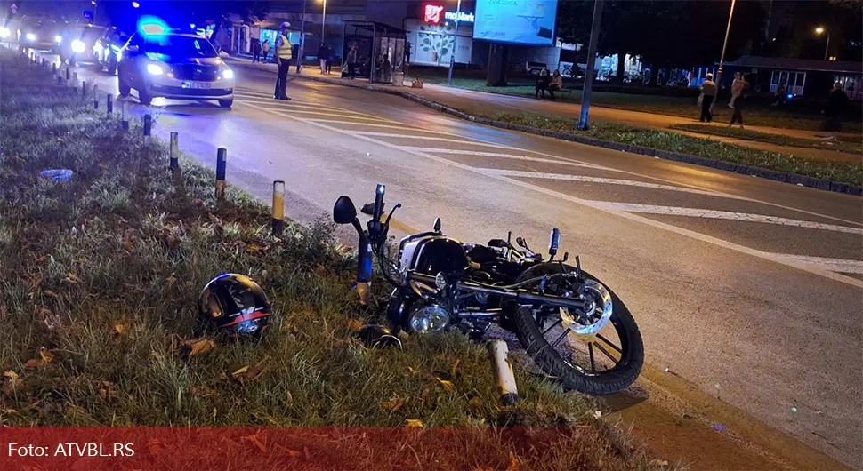 Motociklista povrijeđen u Banjaluci: Preticao mercedes pa pao na asfalt