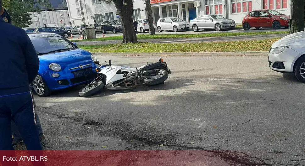 Судар фиата и мотора у Бањалуци