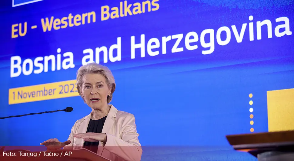 Урсула фон дер Лајен: О отварању преговора са БиХ одлучиваће се тек у марту 2024.