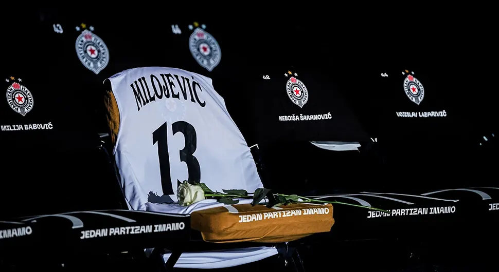 Bijela ruža i dres sa brojem 13 - Partizan odao počast Dejanu Milojeviću