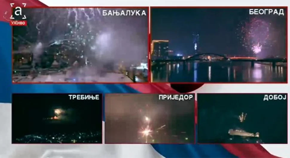 Vatrometi širom Srpske i u Beogradu povodom Dana Republike