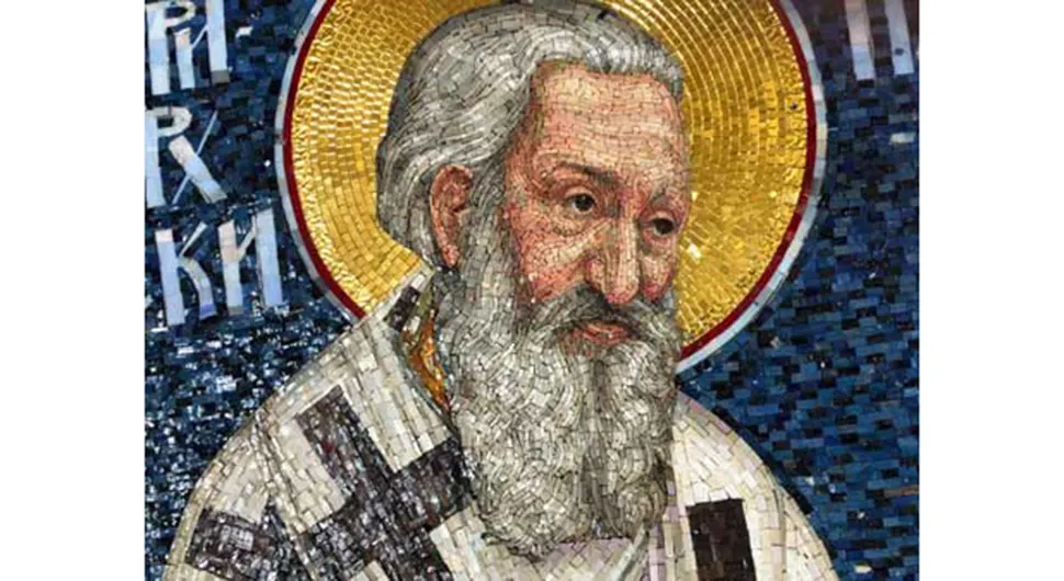 Патријарх Павле први пут у мозаику приказан као светац