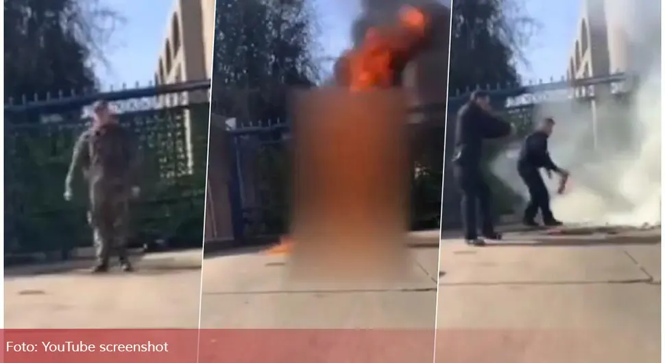 Američki vojnik se zapalio ispred izraelske ambasade!