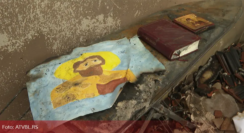 Sveto pismo, ikona Bogorodice i crtež Svetog Save ostali čitavi u požaru u kući kod Laktaša