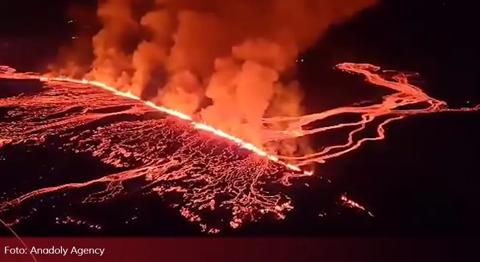 Евакуација града на Исланду након ерупције вулкана