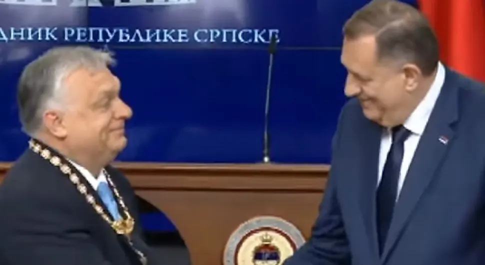 Dodik uručio Orden Republike Srpske na ogrlici premijeru Mađarske