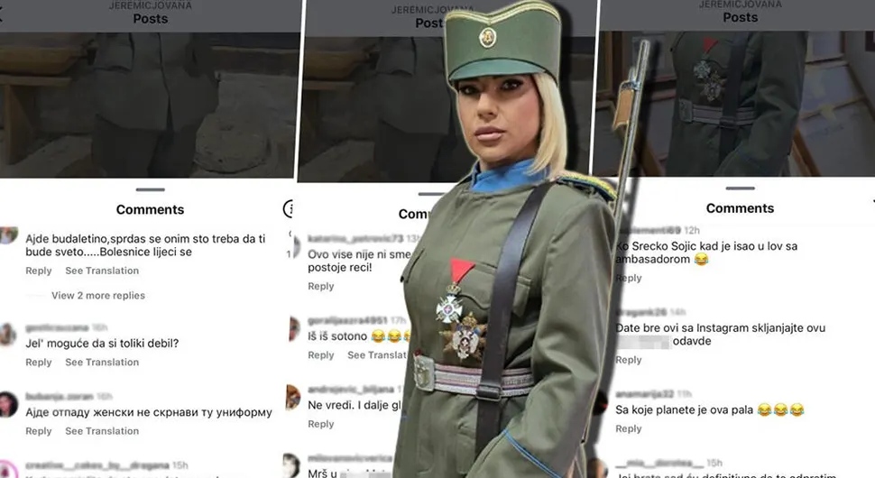 ''Сп**аш се оним што је свето'' - Јована Јеремић на удару корисника друштвених мрежа