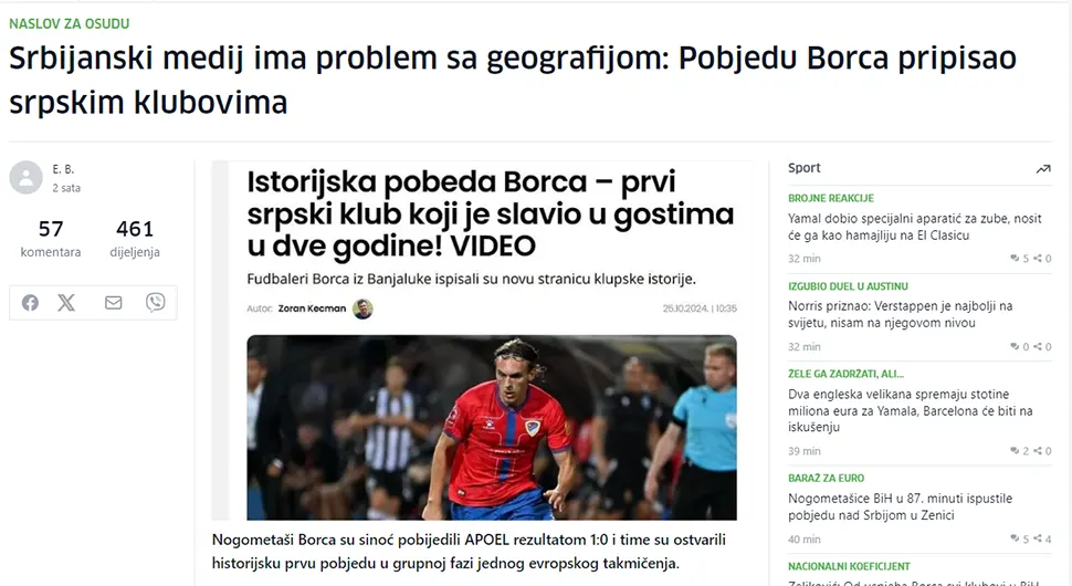 Sarajevski medij ima problem sa istinom i realnošću!