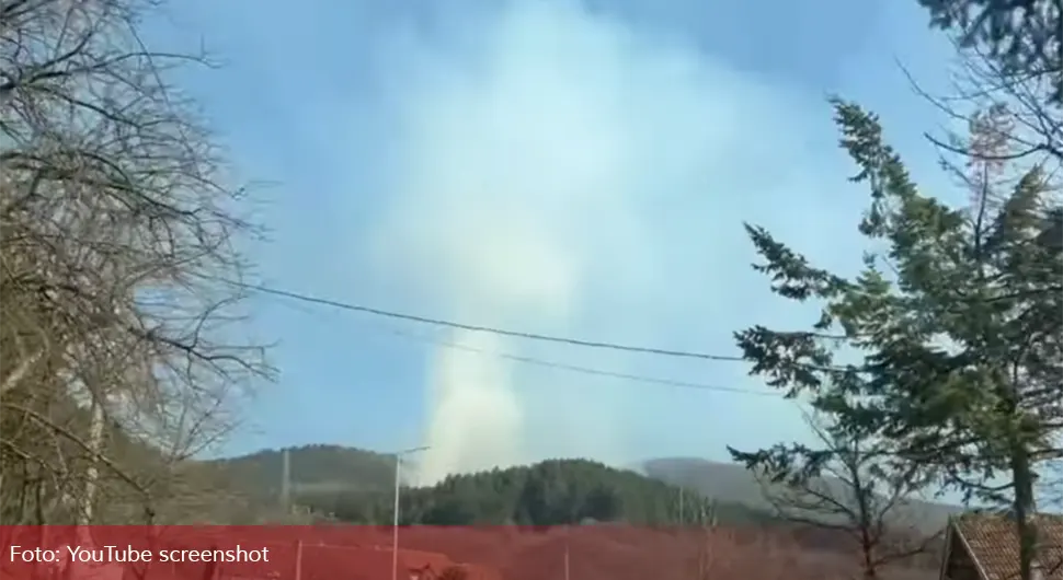 Пожар у минском пољу на Требевићу