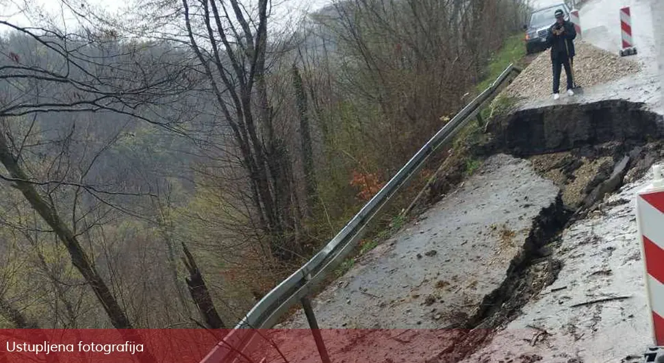 OPRЕZ: Odronio se put nadomak Banjaluke, ugrožen saobraćaj