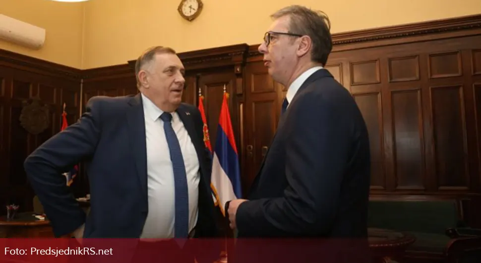 Предсједник Српске са предсједником Србије уочи великог скупа 