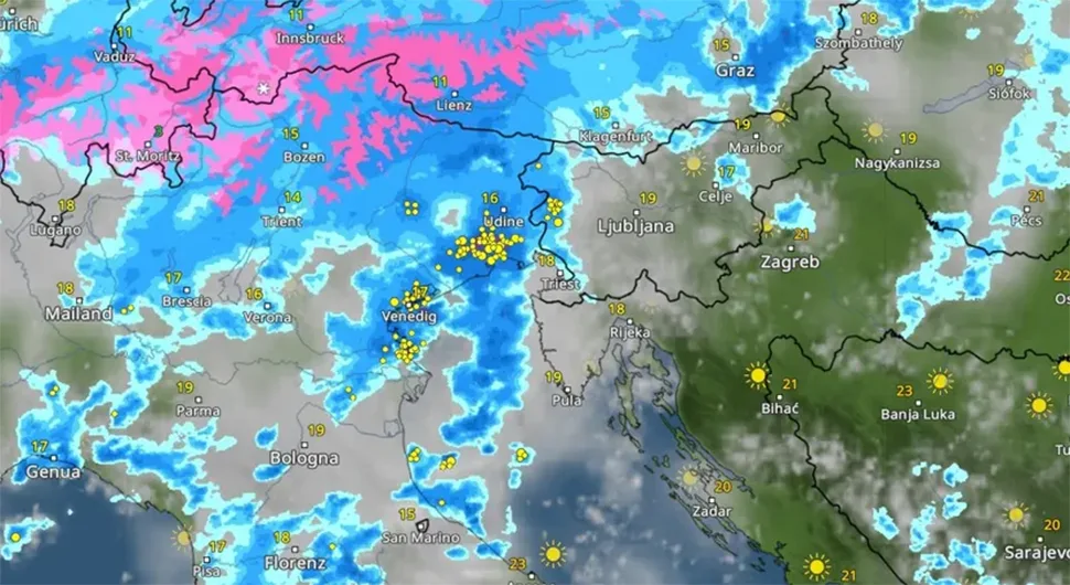 Novi ciklon ide ka Jadranu, region na udaru: Upaljeni alarmi