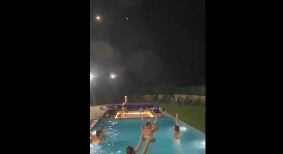Pravili žurku na bazenu i gledali raketni napad na Izrael