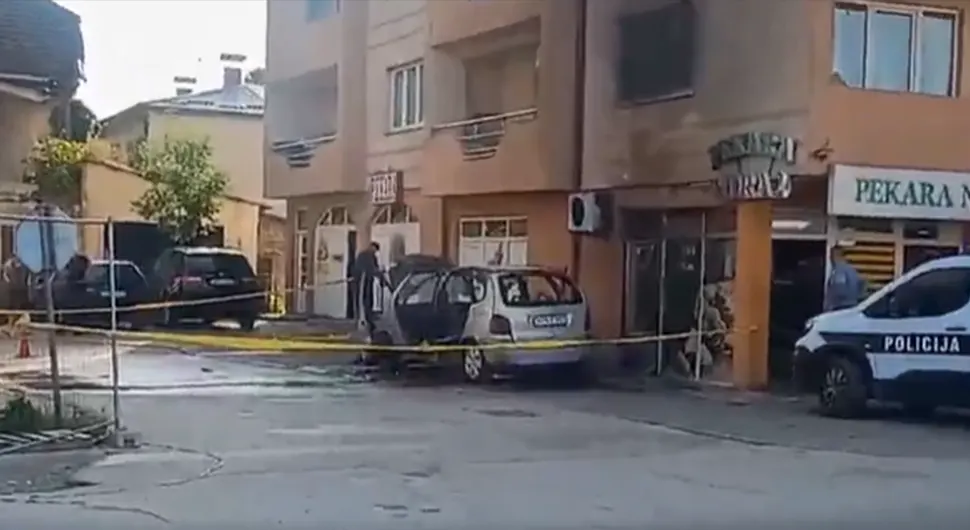 Драма у бх. граду: Запалио се аутомобил, ватра се проширила и на пекару